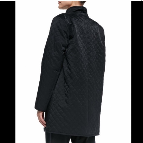 Eileen Fisher Quilted Long Jacket W/ Fleece Lining kk - Picture 6 of 16